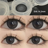 1 Pair High Quality Myopia Colored Contact Lenses Black Large Diameter Lenses Natural Soft Beauty Pupil New Fast Shipping