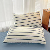 Stripe Style Duvet Cover Set, Flat Sheet, Pillowcases, Single, Double, Twin, Full Size Bedding Set,Breathable, Soft,Comfortable