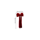 Large Christmas Bow Decoration Velvet Hanging Ornament Big Ribbon Decor for Tree Wall Fireplace Indoor Outdoor Holiday Party
