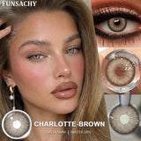 1 Pair Natural Gray Lenses Color Contact Lenses Doll Black Big Eye Contacts Makeup Cosmetics Yearly Use Blue Color Lens