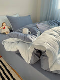 Pure Cotton Bedding Set Dormi Student Tee-Piece Suite Double-Border Design Soft Comfortable All-Season Bedding Collection