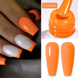 10ml Snow Glitter Gel Nail Polish Pink Milky White Jelly Sequins  Semi Permanent Nails Art Design Varnish Manicure