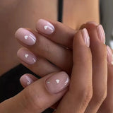 Red Gradient Press on Nails Medium Length Coffin Fake Nails with Sticky Tabs Ballerina False Nails Tips for Women Short Nails
