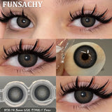 1 Pair Color Contact Eye Color Lenses Makeup Natural Black Lens Cosmetic Brown Eyes Lenses Woman Makeup Beauty Softlens