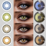 Small Pupil Brown Grey Colored Contact Lenses 1Pair Beauty Cosmetic Yearly Use Color Contacts Eyes Fashion Makeup Lens