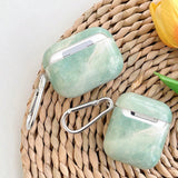 Light cyan Wireless Bluetooth case for AirPods1/2 AirPods3 AirPods pro and pro2 tpu marble panting earphone cover