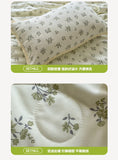 Printed Floral Summer Quilt Four Piece Set Suitable for Bedroom Bedding Set Summer Quilt Bed Sheet With Pillowcases Home Textile