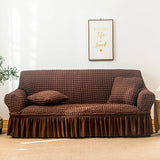 1/2/3/4 flying seat seersucker living room sofa cover elastic sofa cover elastic solid thickness elastic sofa cover