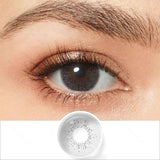 14.2mm Metallic Grey Circle Contacts Lenses - Big Eye Effect for Hooded Eyes