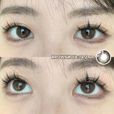 (2pcs)1Pair Myopia Color Contact Lenses for Eyes Fashion Prescription Lenses Beauty Pupils Blue Green Brown Grey Lenses
