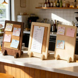 Rustic Wooden Tabletop Display Stand, Multi-Purpose Holder for Playing Cards, Kids Artworks, Dessert Menus & Street Vendor Stall