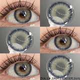 1 Pair Korean Colored Contacts Lenses with Myopia Brown Soft Naturally Colored Cosmetics Gray Lenses Beautiful Pupils