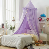 Baby Room Decoration Mosquito Net Curtain Canopy 2 Layers Round Crib Netting Tent for Kids Bed Valance