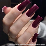 Gel Nail Polish Single Bottle - Long-Lasting Glossy Cherry Red, High Saturation Shine, 15ml Per Bottle, Gentle Formula, Does Not Damage Nails,