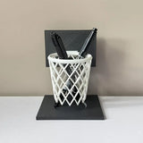 Creative Basketball Hoop Pen Holder Stationery Organizer Pencil Stand Makeup Brush Storage Box Desk Decor School Office Supplies