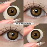 1pair Color Contact Lenses with Eyes Natural Blue Contact Lenses Brown Pupils Beauty Gray Lenses Yearly Green Contacts