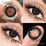 2pcs Colored Lenses For Eyes HAWAII Series Natural Beautiful Cosmetic Contact Lenses Yearly Use Myopia Beautiful Pupil