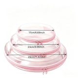 3pcs Clear Round Waterproof Makeup Bag Set,Portable Double Zipper Travel Storage Pouch,Travel Toiletry Bag,Multi-Purpose Organizer