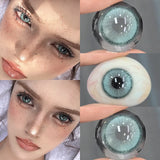 2PCS lris Lenses Color Contact Lenses with Diopter Myopia Eyes Blue Beatuy Contacts Lens Makeup Yearly Fast Delivery