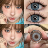 1 Pair Natural Color Contact Lenses Korean Brown Lenses Beauty Fashion Gray Lense Blue Lenses with High Quality Lens