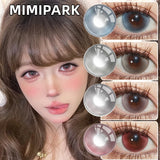 2pcs Half-Yearly Colored Contacts Big Diameter High Moisture Soft Lenses Fashion Makeup Cosplay Blue Gray Brown Red -0