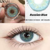 New 1pair Colored Contact Lenses for Eyes Blue Natural Look Brown Eye Lenses Cosmetic Beauty Pupils