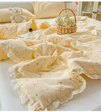 Class A Pure Cotton Summer Quilt Soybean Fiber Thin Quilt Princess Style Lace Ruffles Comforter Summer Air Conditioned Blanket