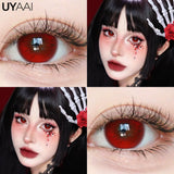 1 Pair Cosplay Colored Contact Lenses Red Halloween Crazy Eye Lenses Blue Anime Contact Lenses For Role Play Party Yearly