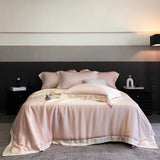 4Pcs Natural Bamboo Fiber Super Soft Silky Cool Feeling Skin-friendly Bedding Set Duvet Cover Bed Sheet/Fitted Sheet Pillowcases