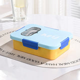 Microwavable Compartment Bento Box Food Grade Plastic Portable Leakproof Lunch Container with Spoon for Students Office Workers