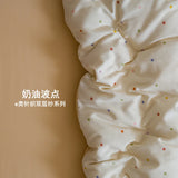 New class A knitted cotton, Tianzhu cotton double-layer yarn four-piece set, simple and skin-friendly, student dormitory