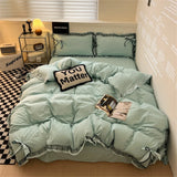 Bedclothes Lace Style Bed Sheets Set Skin-friendly Bedding Set Single Double King Duvet Cover Bed Linen Set For Girls
