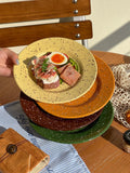 Nordic Ceramic Splashed Ink Plate Household Colored Breakfast Bread Disc High-end Restaurant Dessert Plates Niche Dot Tableware