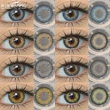 2Pcs Color Contact Lenses for Eyes Natural Gray Contacts Cosmetic Green Eye Color Lens Gray Lenses Blue Contact Lenses