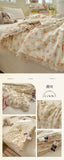 Princess Summer Quilt Washed Cotton Air Conditioner Student Dormi Thin Quilt With Lace Skin-friendly Soft Blanket Home Textiles