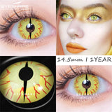 2pcs Cosplay Colored Contact Lenses Anime Blue Red Eyes Lenses Halloween Green Makeup Eyes Contact Crazy Lens Yearly