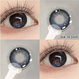 Apple Green Colored Contact Lenses 2pcs Half Year Sandwich Craft Mist Gradient Soft Lens Natural Eyes Look Lens