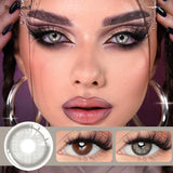 2PCS Colored Contact Lenses for Eyes Sunkissed Lenses Green Contact Lenses Gray Lense Fashion Beauty Pupils 1 Year