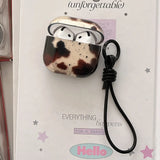 Gradient transparent animal graffiti TPU protection cover with keychain anti loss rope case for airpods 4 3 2 1 pro 2 soft cases