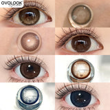 2pcs Blue Bow Brown Bow Contact Lenses For Makeup Eyes Naturl Eye Color Lenses Beauty Cosmetics Pupils Gray Brown Lenses