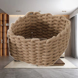 Woven Basket Makeup Basket Organization Bin Multipurpose Handwoven Decorative Sundries Baskets for Makeup Bathroom Closet