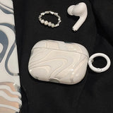 Clear Silicone Case For AirPods2 3 4 Pro 2 2nd Generation Earphone Accessories Protection Cover Simple White Curve With Keychain