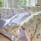 New Cotton Single Duvet Cover Printed Garden Quilt Cover Skin Friendly Breathable Bedding 150x200 180x220 220x240 200x230