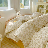 New Class A All-cotton Oxygen-enriched Double-layer Yarn Printed Quilt Cover Skin-friendly  Breathable Duvet Cover 220x240