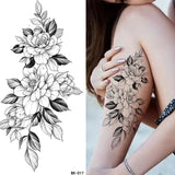 Rose Flower Skin Tattoo Stickers Blossom Flase Tattoos for Body Apart Leg Arms Neck Back Temporary & Removable Flower Tattoos