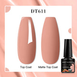 7ml Rubber Base Nail Gel Polish Nude Milky White DIY Nail Art Soak Off Gel Polish Semi Permanent Painting UV Vernis