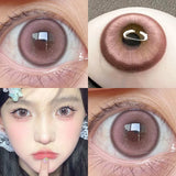 Natural Color Lens Eyes 2pcs Yearly Color Contact Lenses For Eyes Beauty Red Fashion Large Diameter Animation Lens Cosmetics