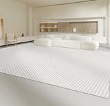 Living Room Oversized Carpet White Lines Bedroom Carpets Minimalist Stripes Home Rug Fluff Non-slip Machine Washable Rugs Tapete