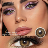 1Pair 0.00~-8.00 Myopia Colored Contact Lenses for Eyes Blue Eyes Lenses with Diopters Brown High Quality Eyes Contacts