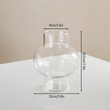 Nordic Glass Flower Bottle Ins Decorative Green Vases Hydroponic Pot Flowers Vase Desk Home Ornament